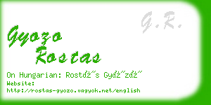 gyozo rostas business card